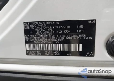 2023 Toyota Bz4X Limited from USA, damaged, VIN JTMABACA0PA037644